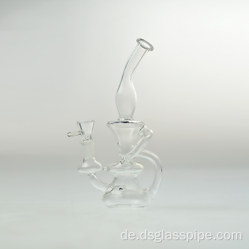 Customized Farbform Recycler Glas Wasser Rauchwasserrohr mit Schüssel